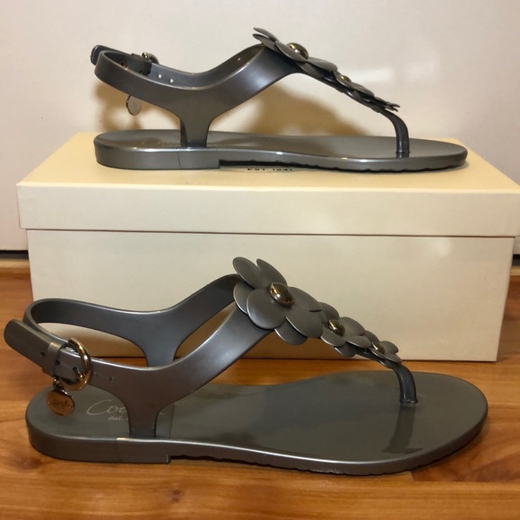 COACH | Haylee Metallic Jelly Sandals - Picture 3 of 4